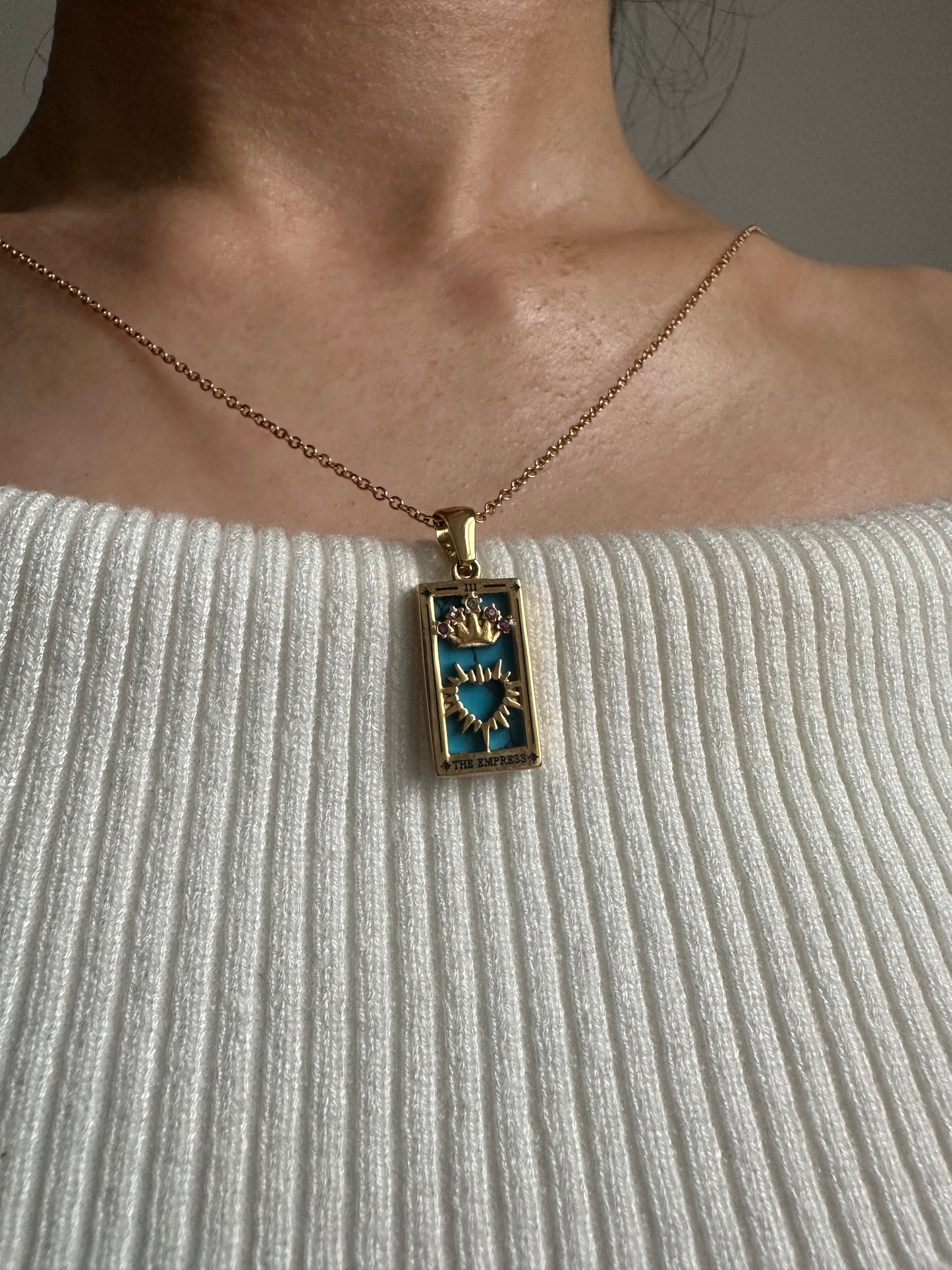 Empress 18K Gold Plated Tarot Necklace